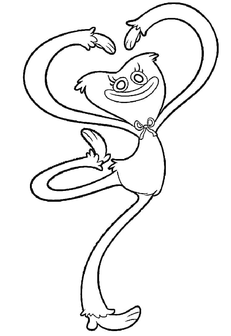 Cute Kissy Missy coloring page