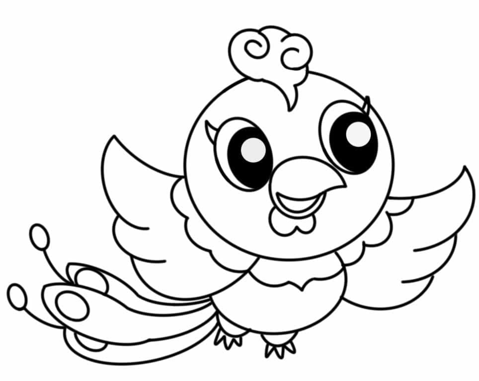 Cute Little Phoenix coloring page