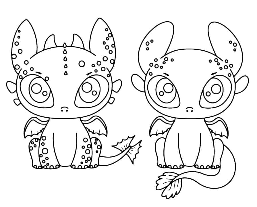 Cute Little Toothless coloring page - Download, Print or Color Online ...
