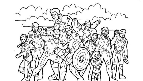 marvel superhero coloring page