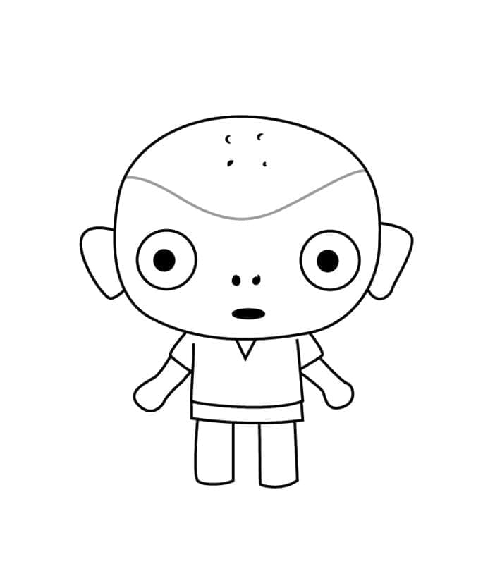 Dada from Pucca coloring page