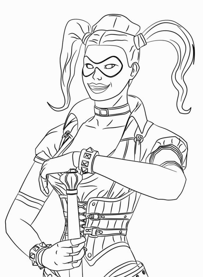 Dc Harley Quinn coloring page