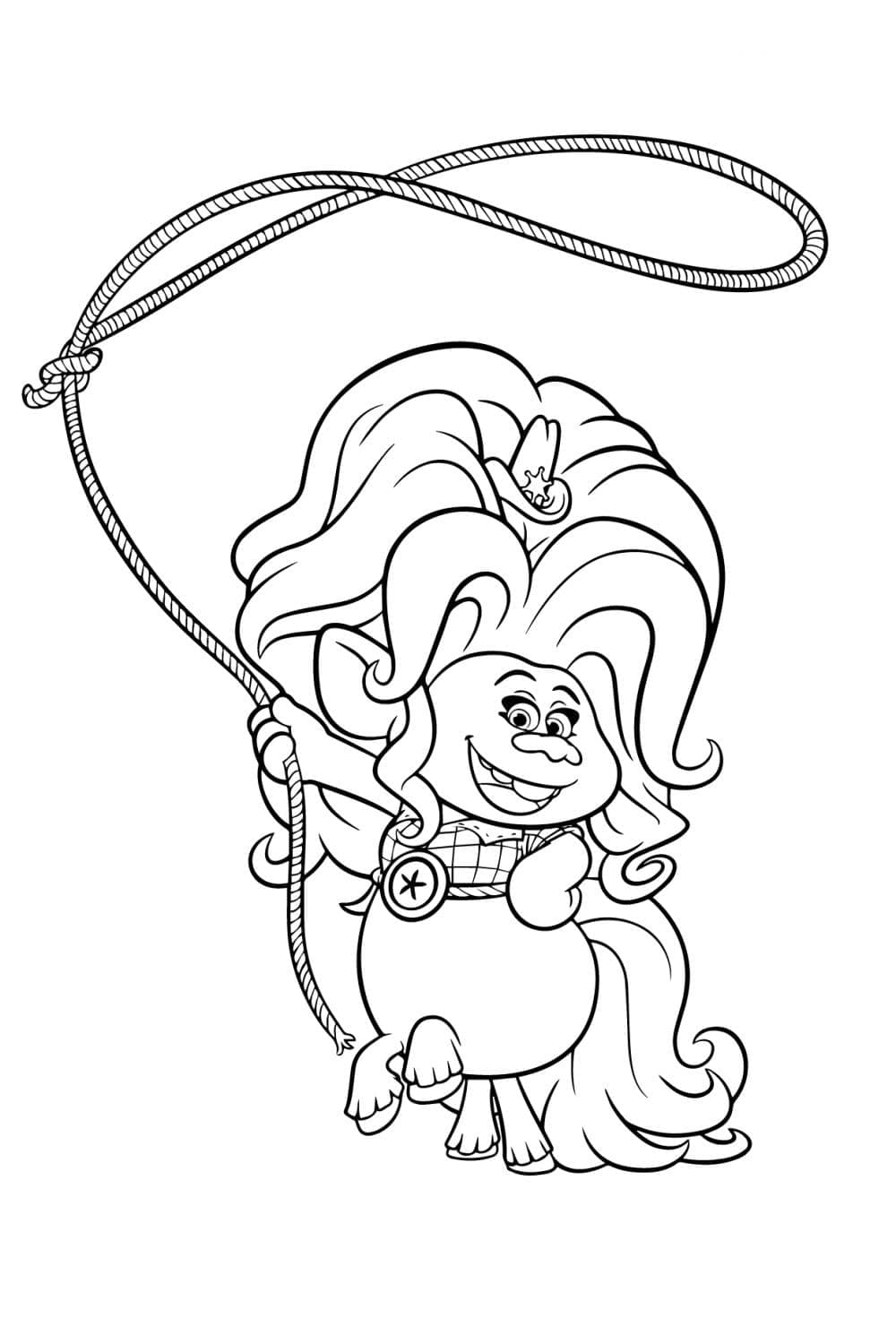 Delta Dawn from Trolls coloring page