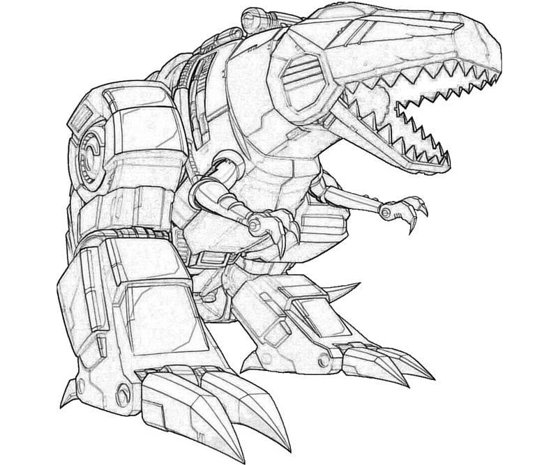 Dinobot in Transformers coloring page