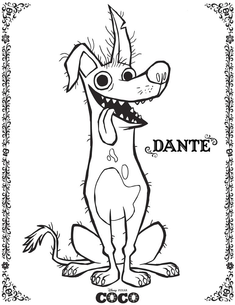 Disney Coco Dante coloring page