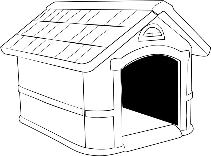 Dog House – Free Image coloring page