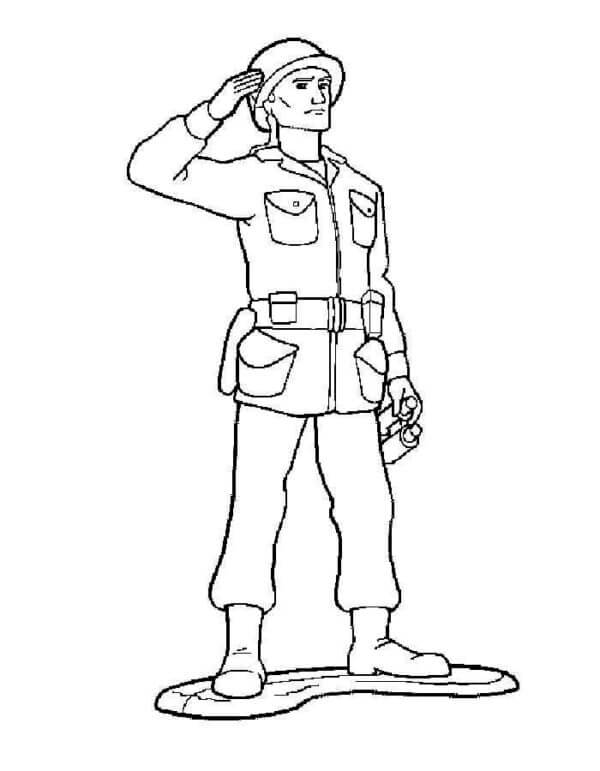 Drawing Of A Soldier coloring page