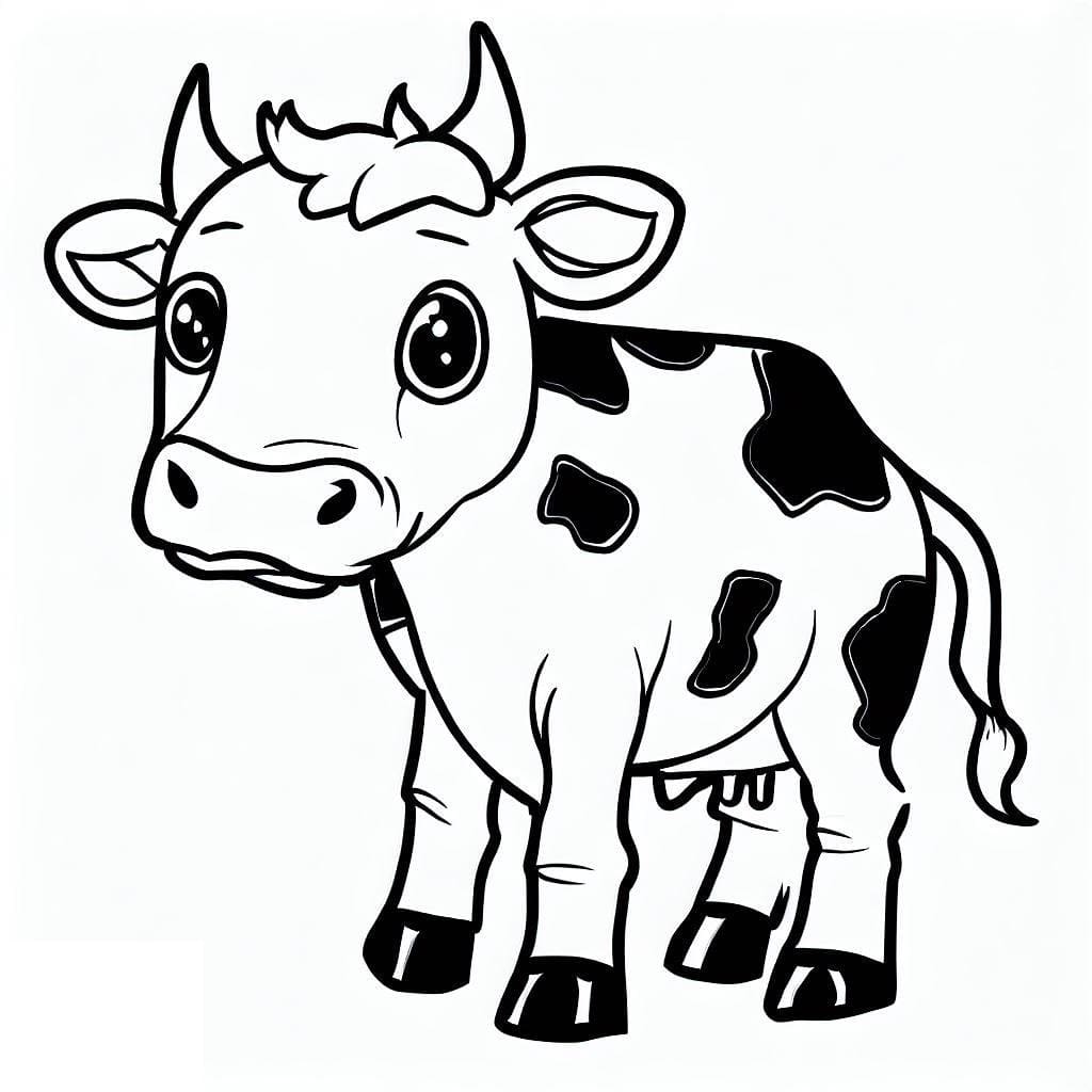 Drawing of Cow coloring page - Download, Print or Color Online for Free