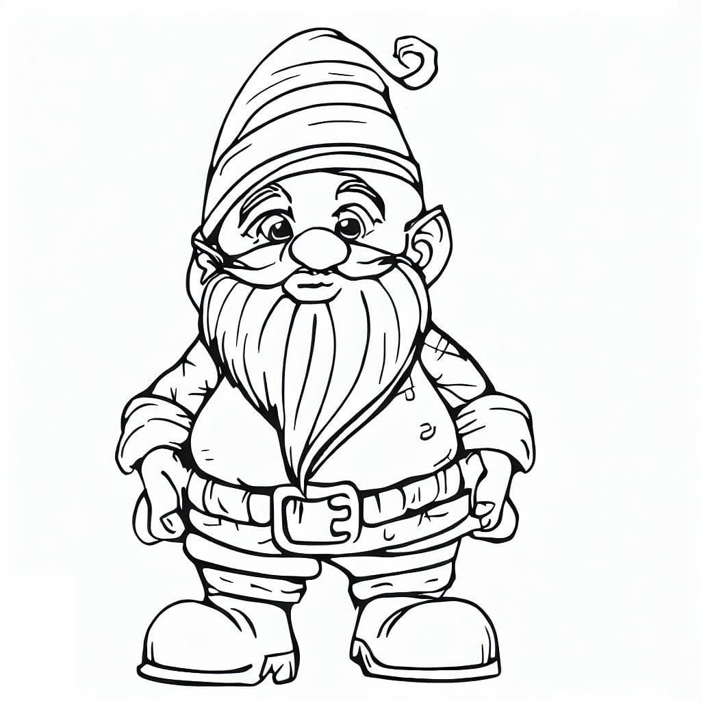 Drawing of Gnome coloring page - Download, Print or Color Online for Free
