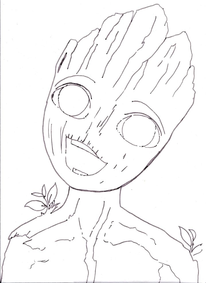 Drawing of Groot