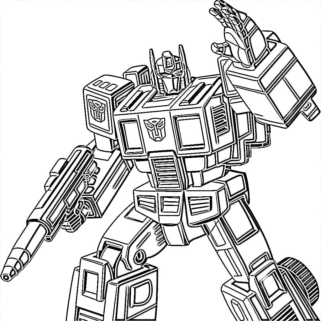 Drawing of Transformers coloring page