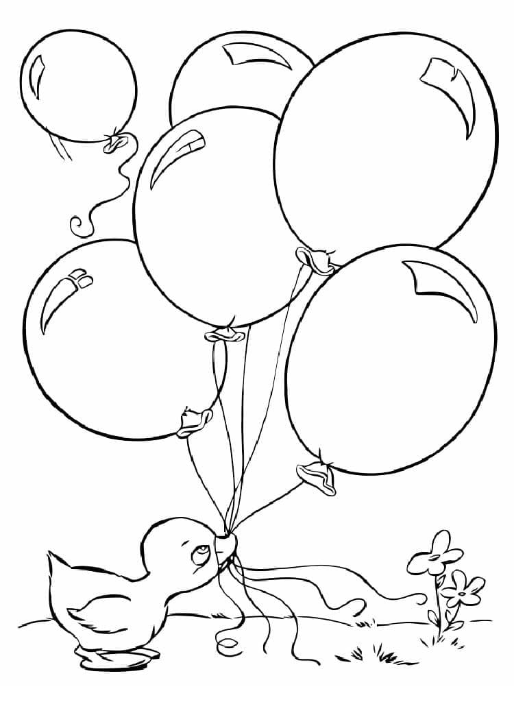 Duckling and Balloons