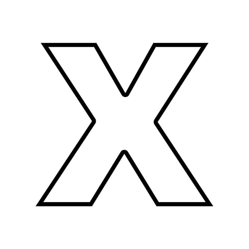 Easy Letter X coloring page