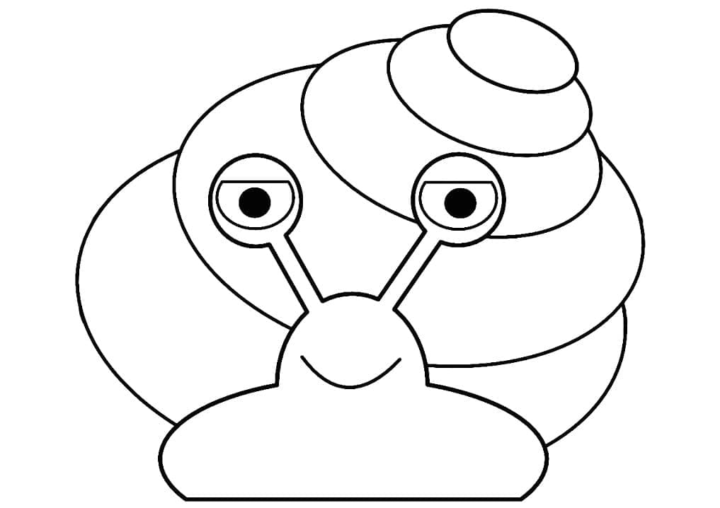 Easy Snail coloring page