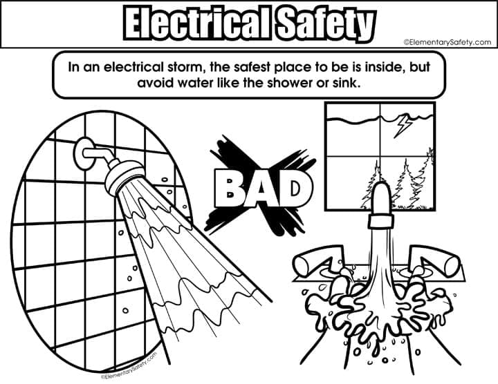 Electrical Safety - Electrical Storm coloring page - Download, Print or ...