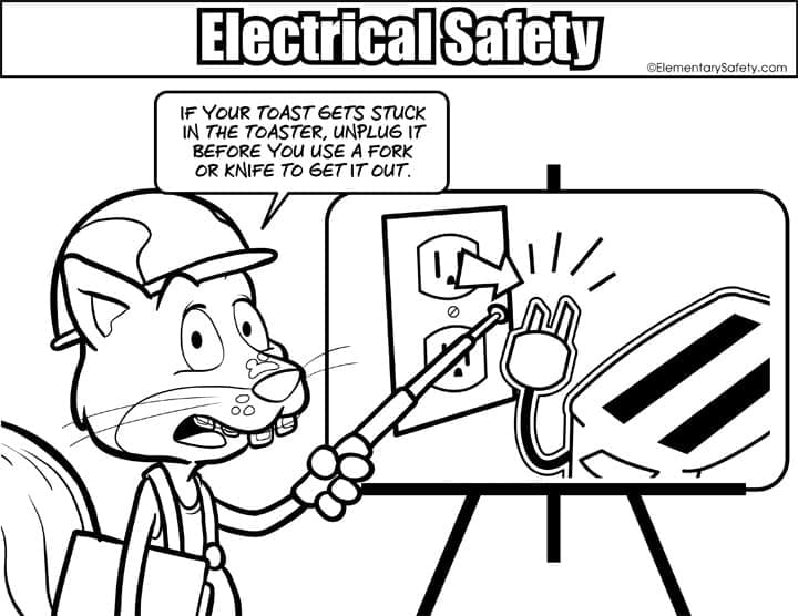 Electrical Safety - Toaster coloring page - Download, Print or Color ...