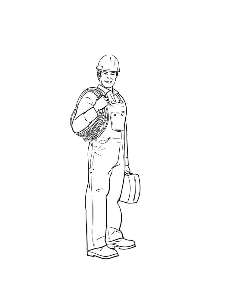 Electrician For Free coloring page