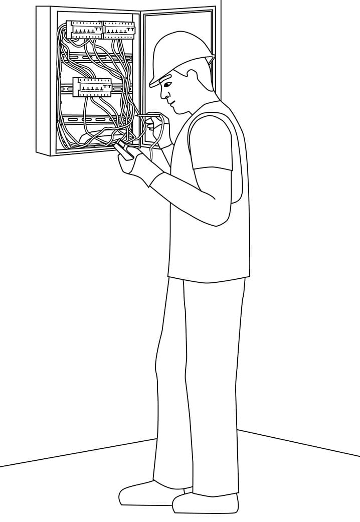 Electrician Printable For Kids coloring page