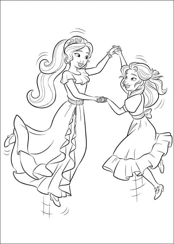 Elena And Isabel coloring page