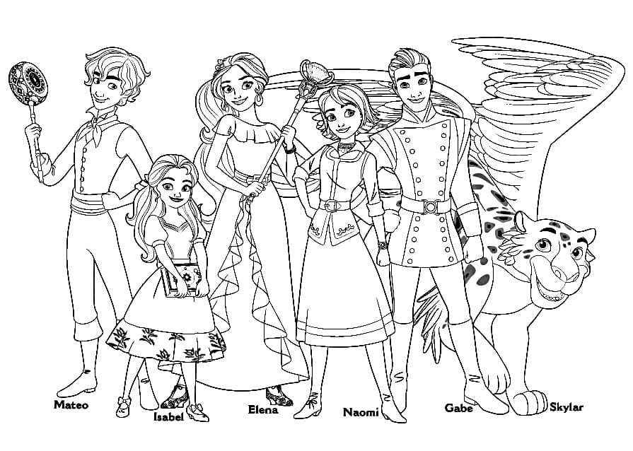Elena of Avalor Characters coloring page - Download, Print or Color ...