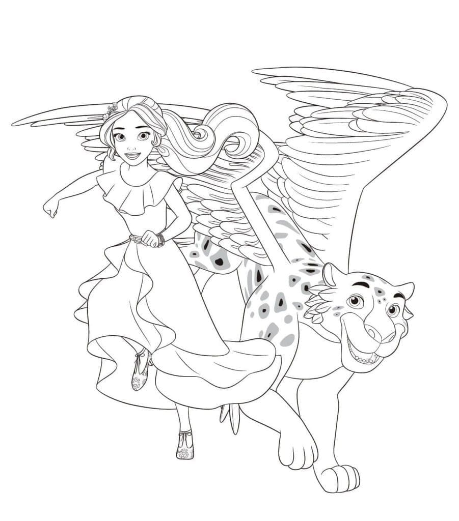 Elena with Skylar coloring page - Download, Print or Color Online for Free