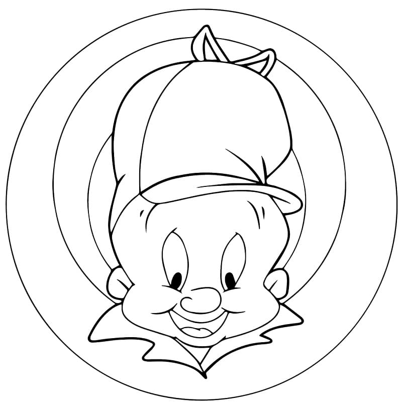 Elmer Fudd in Looney Tunes coloring page