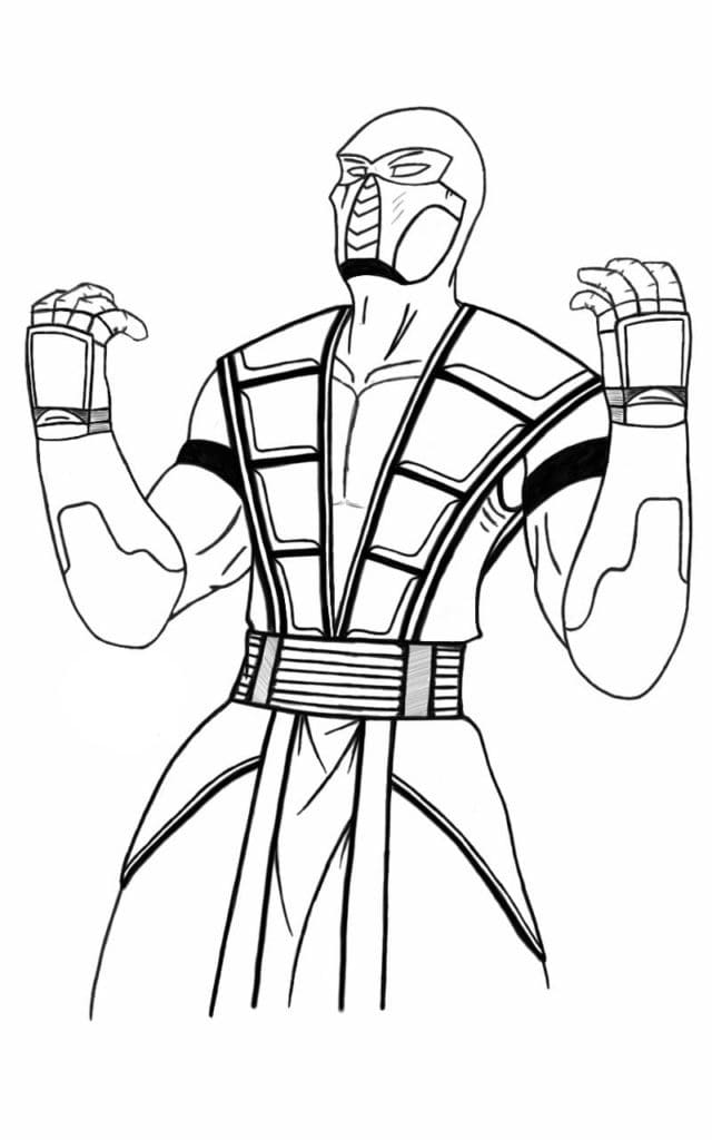 Evil Sub-Zero coloring page