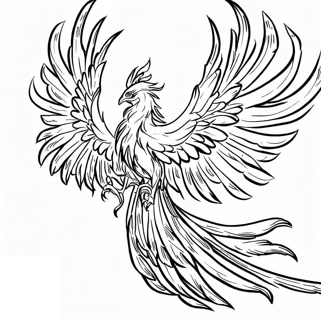 Fantasy Phoenix coloring page - Download, Print or Color Online for Free