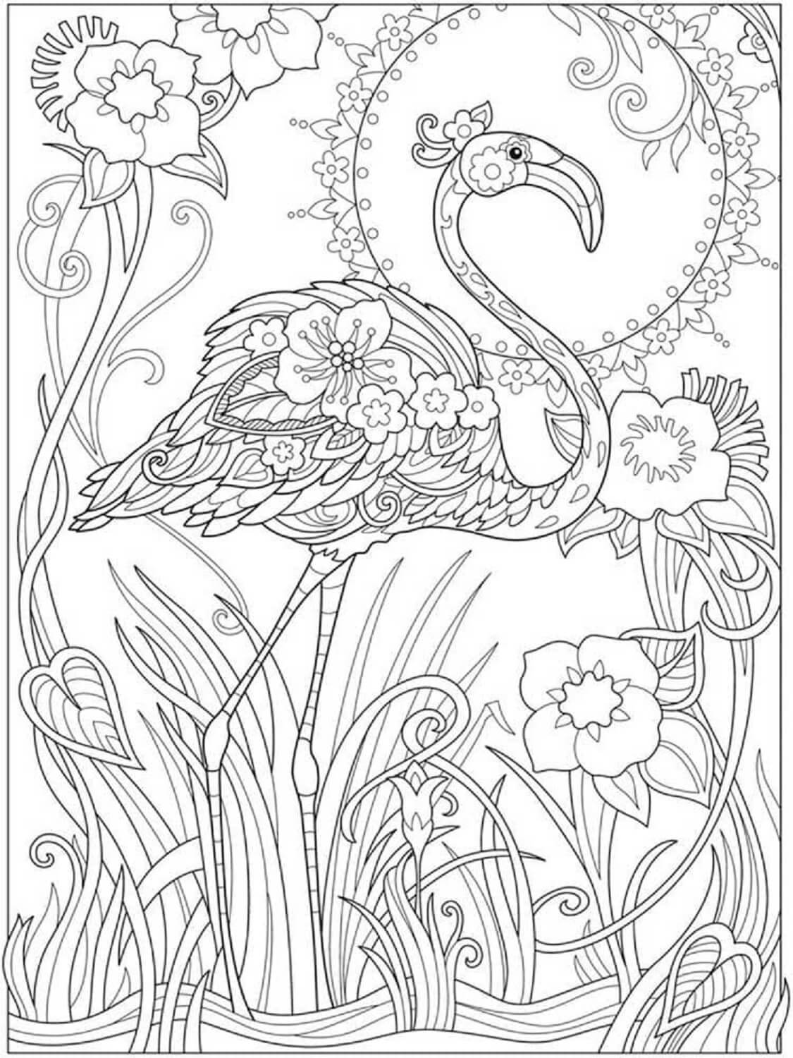 Flamingo With Flower Mandala