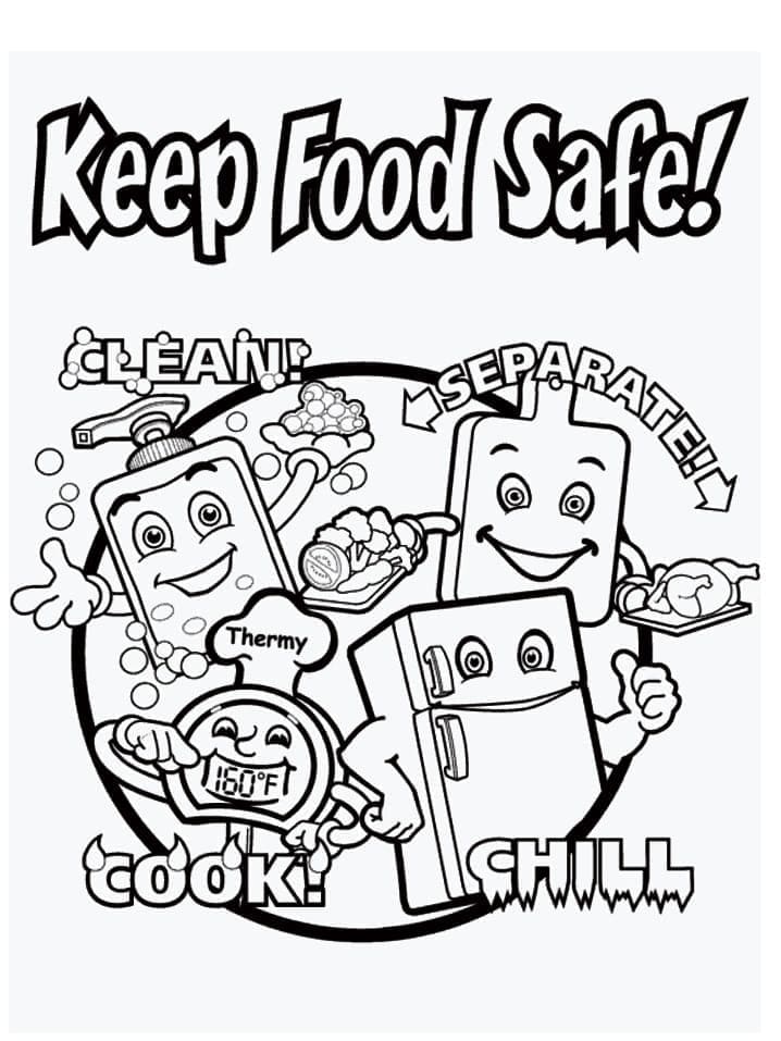 Food Safety Keep Food Safe Coloring Page Download Print Or Color Online For Free