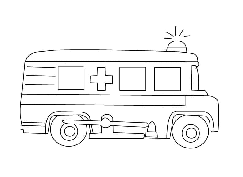 Free Ambulance For Kids coloring page