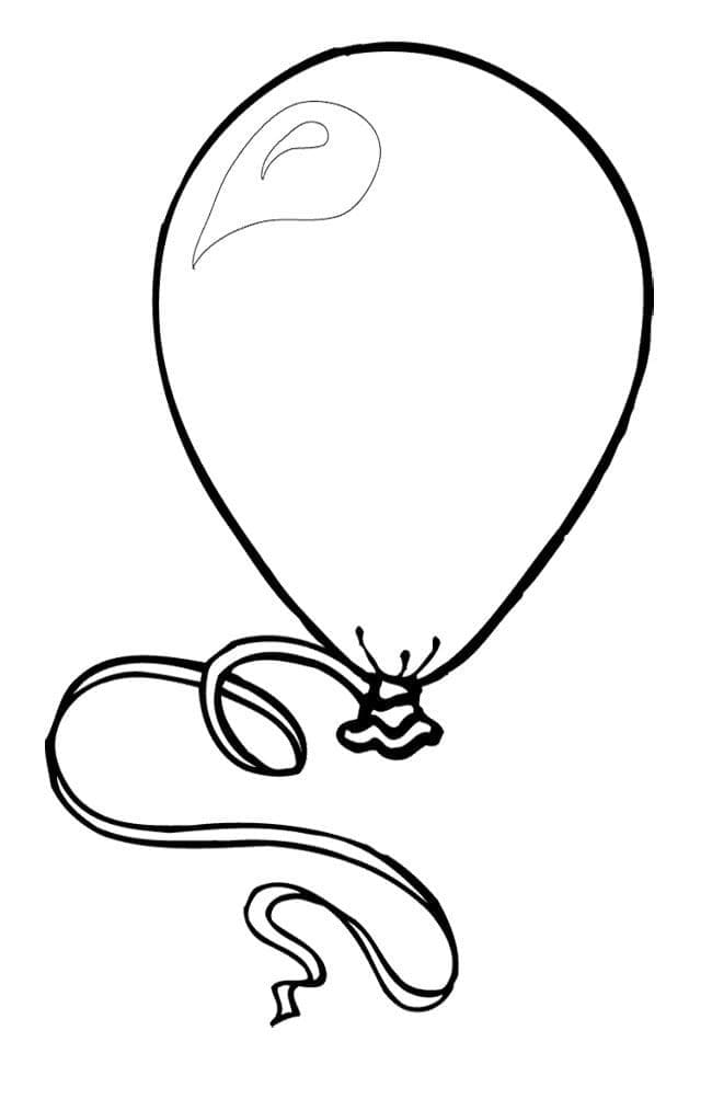 Free Balloon coloring page