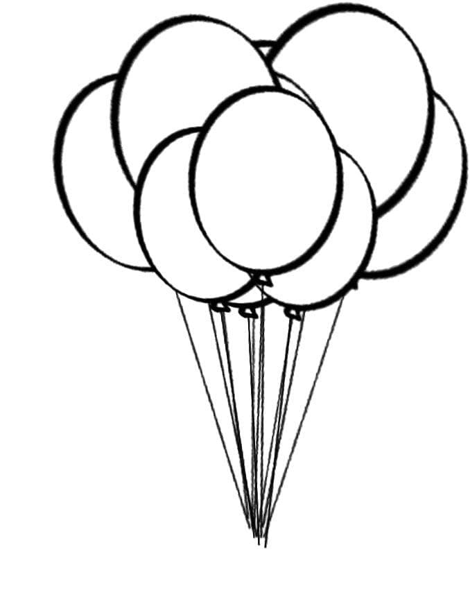 Free Balloons coloring page