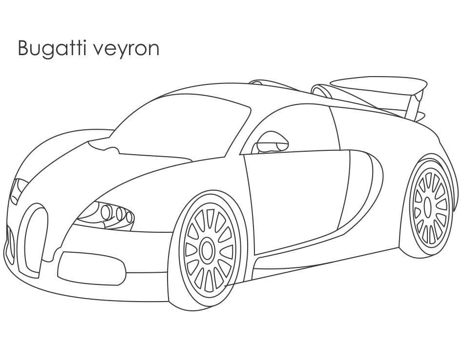 Free Bugatti Veyron coloring page