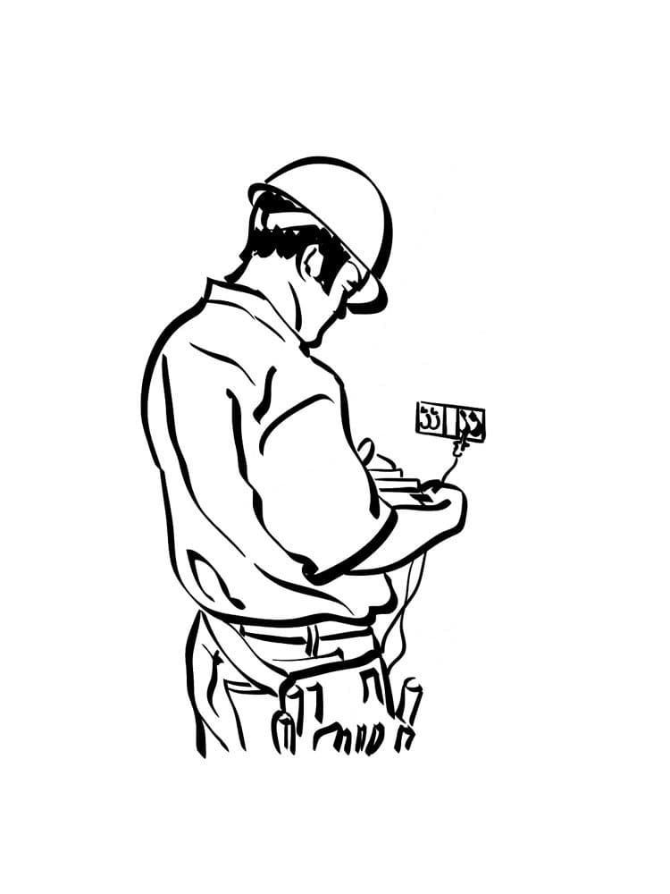 Free Electrician coloring page