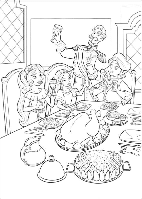 Free Elena of Avalor coloring page