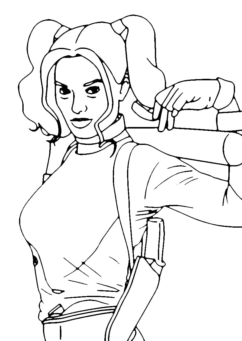 Free Harley Quinn coloring page