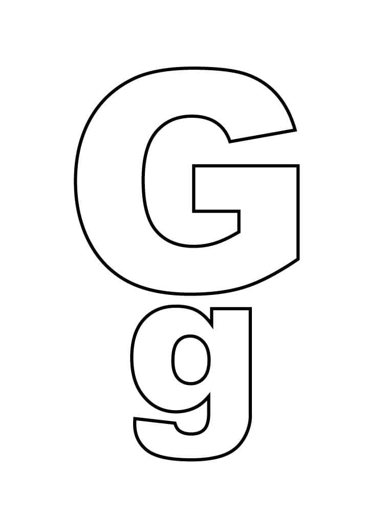 Free Letter G coloring page - Download, Print or Color Online for Free