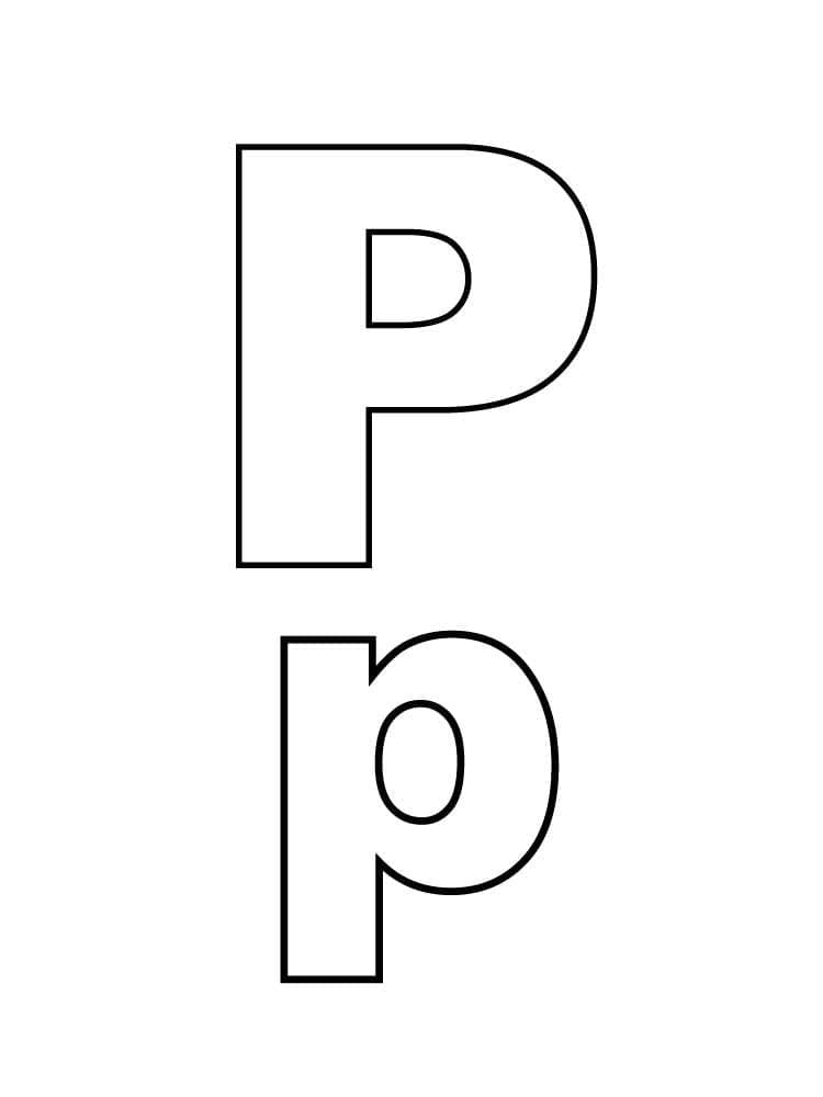 Free Letter P coloring page