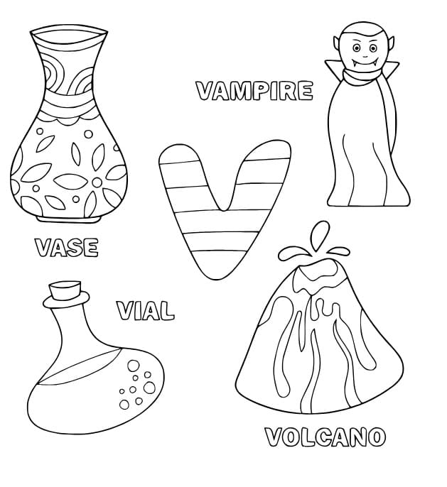 Free Letter V Coloring Page Download Print Or Color Online For Free