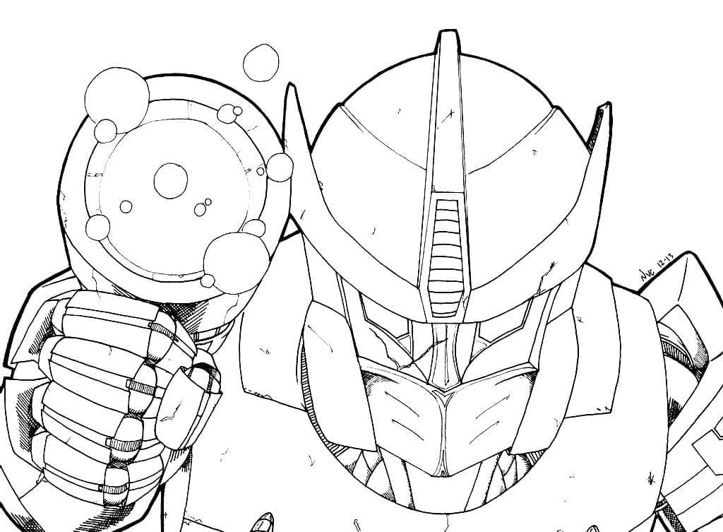 Free Optimus Prime Image coloring page