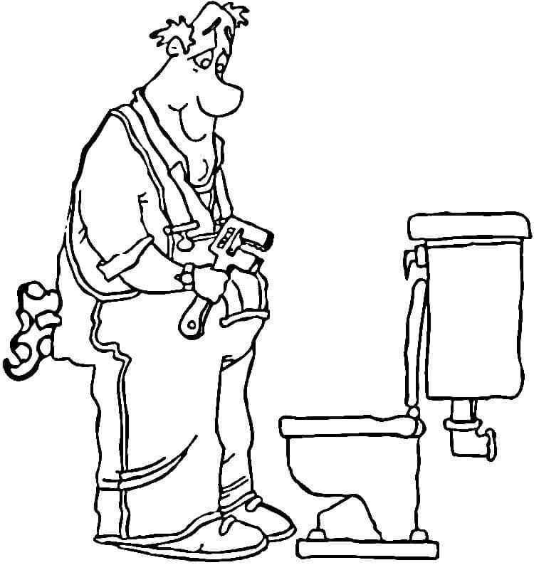 Free Plumber coloring page