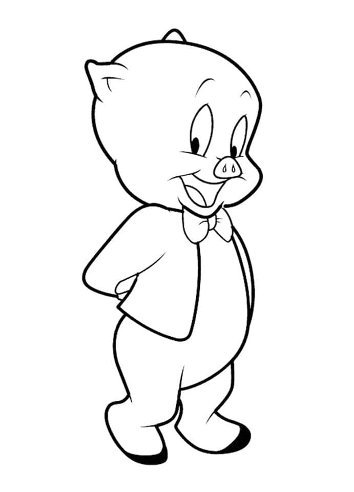 Free Porky Pig coloring page