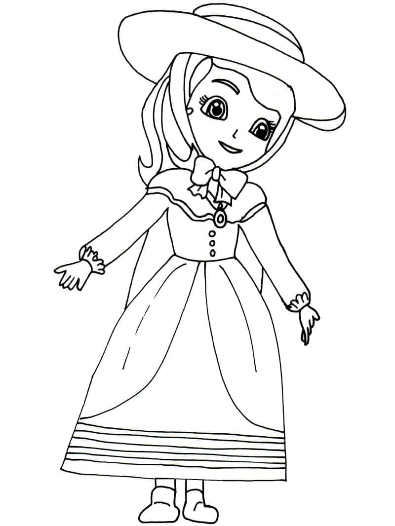 Free Princess Sofia coloring page