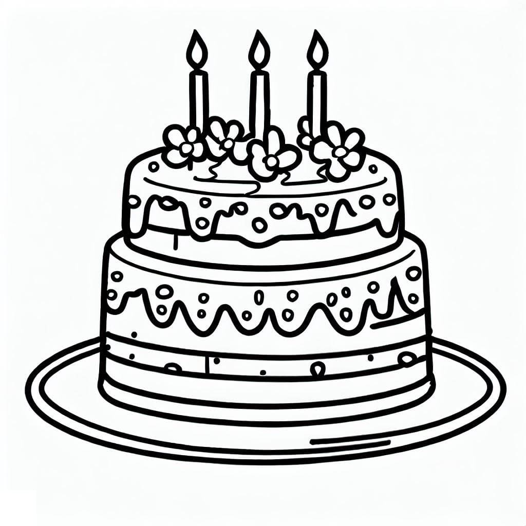 Free Printable Birthday Cake coloring page - Download, Print or Color ...