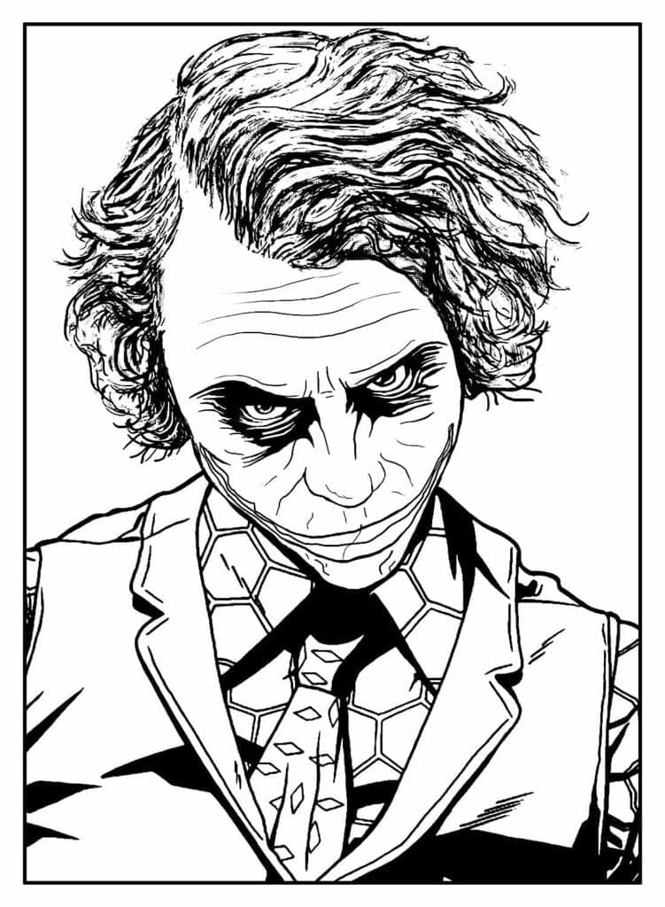 Free Printable Joker coloring page