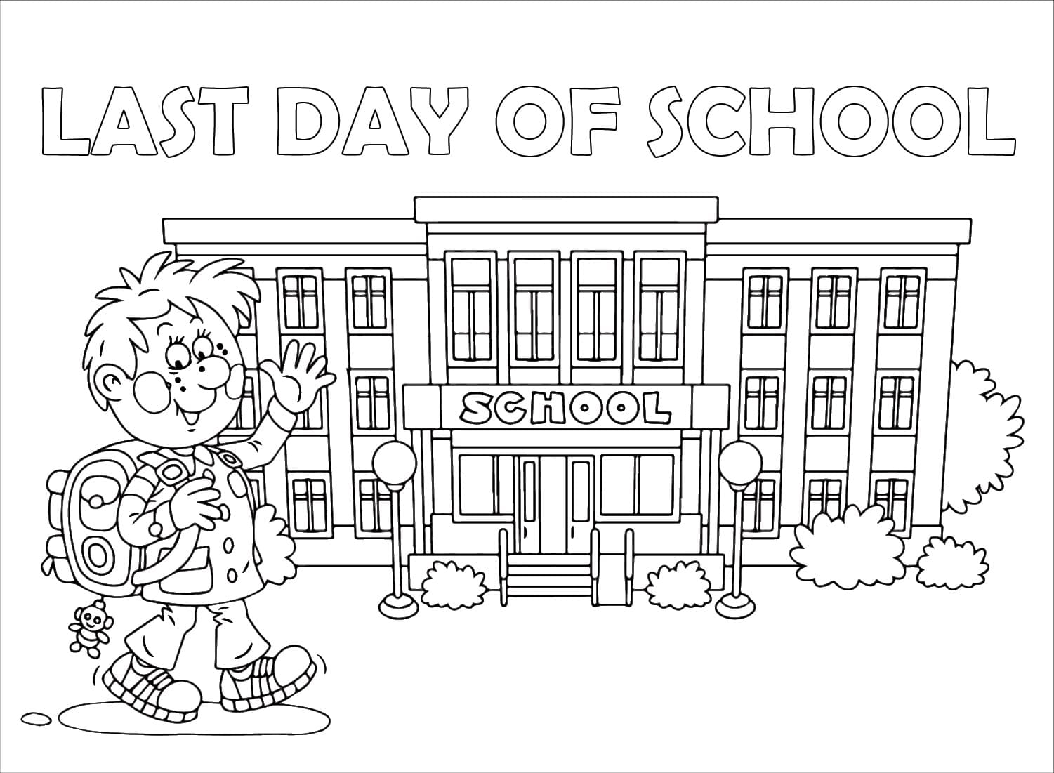 Last Day Of School Coloring Pages ColoringLib
