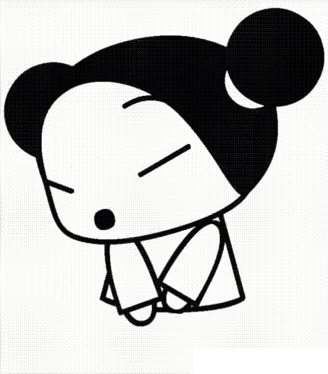 Free Pucca coloring page