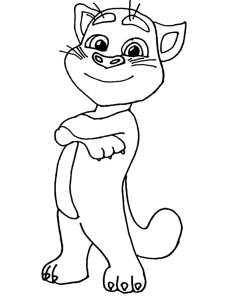 Free Talking Tom coloring page