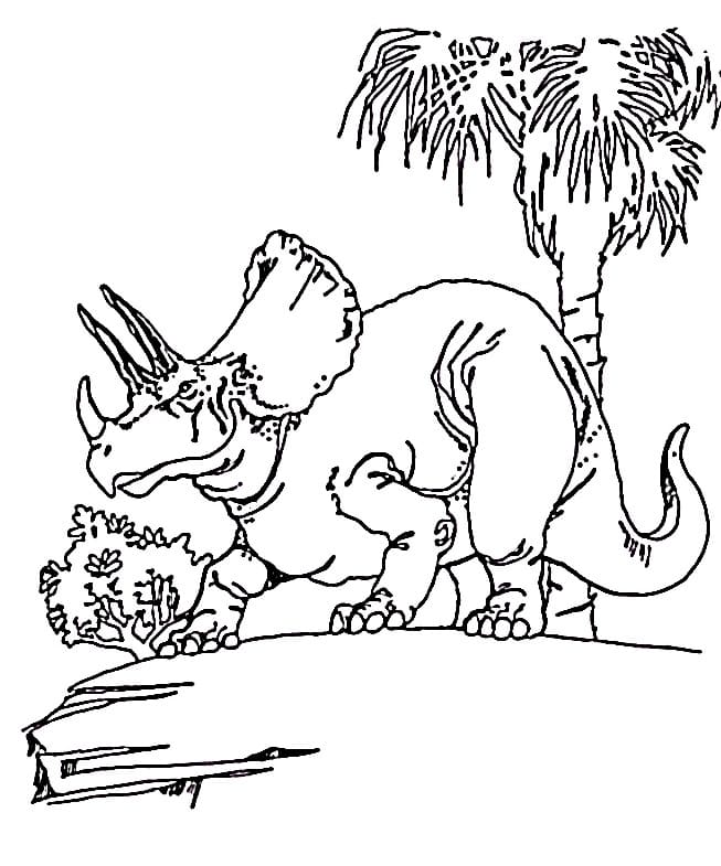 Free Triceratops coloring page